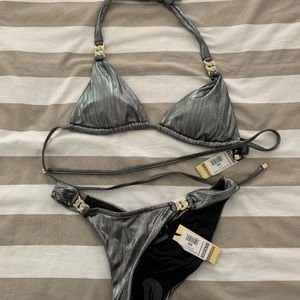 Medium, silver, Dolcessa swimsuit. Never worn.